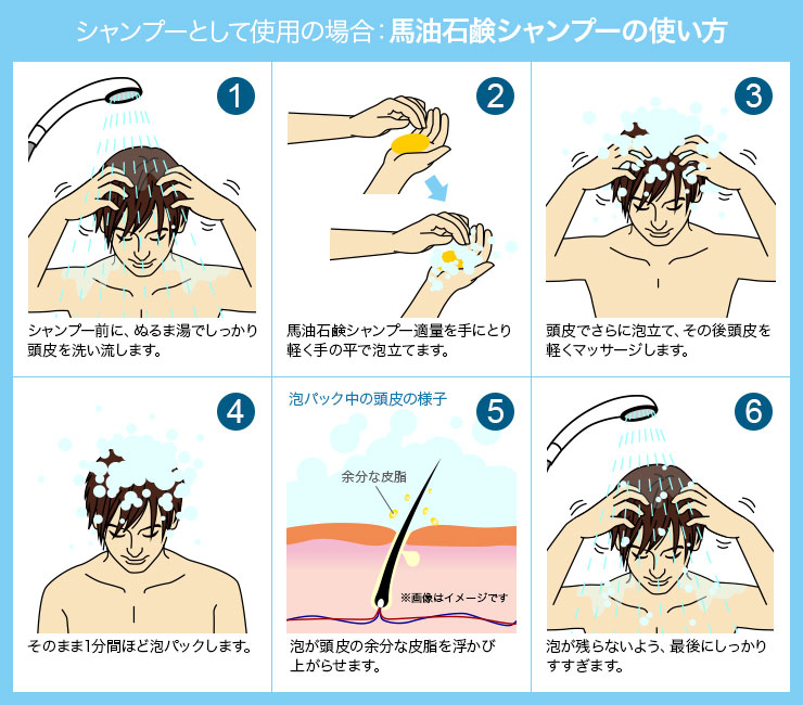 馬油石鹸シャンプーの効果的な使い方