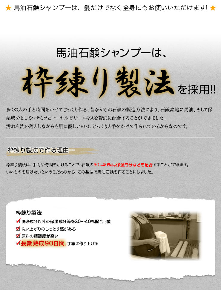 枠練り製法を採用！